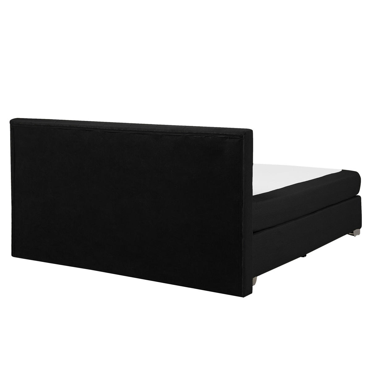 BOXSPRINGBETT 160/200cm Schwarz Admiral - Schwarz, Textil (160/200cm) - Beliani