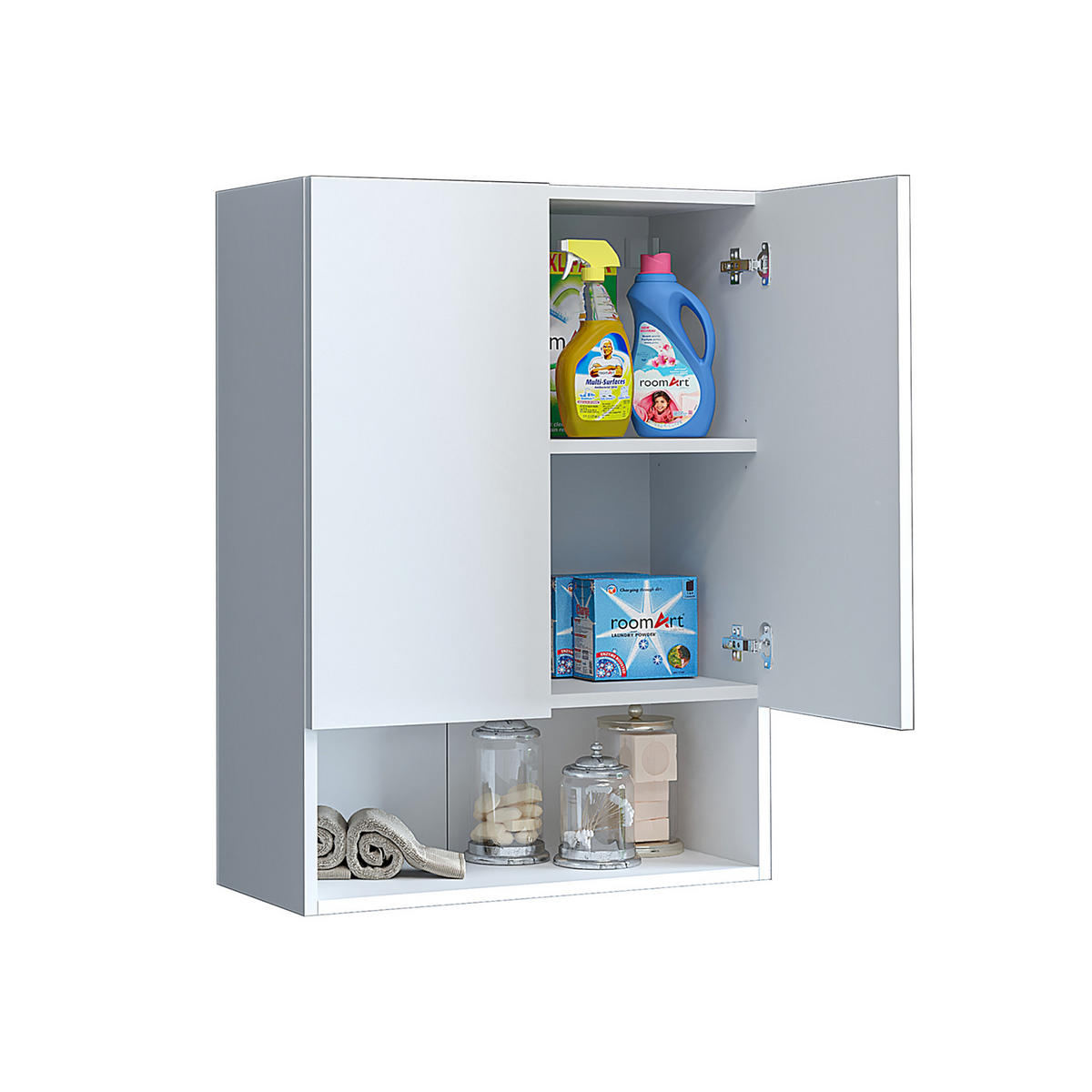 WASCHMASCHINENSCHRANK Atlantic V 70cm Breit, 95cm Hoch - Weiß, Holzwerkstoff (70/95/32cm)