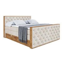 BOXSPRINGBETT mit Matratze H3|H4 und Lattenrost - LOLLI3-Z KING-160x200 - Beige Casablanca - Beige, Holzwerkstoff (160/200cm) - ALTDECOR