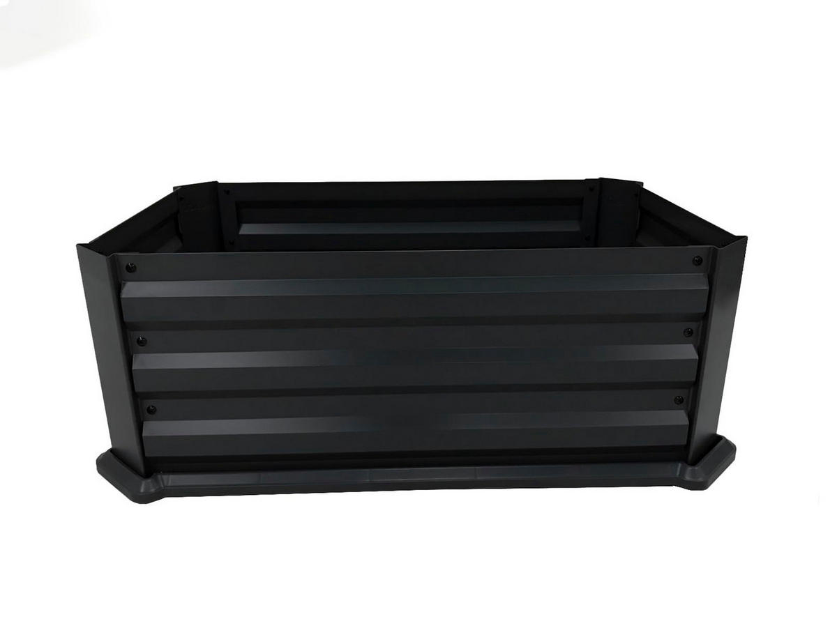 HOCHBEET Aosta Anthrazit Beetumrandung Metall-Hochbeet für Garten - Anthrazit, Metall (54/31/84cm) - DELUKE