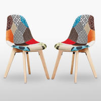 ESSZIMMERSTUHL Stoff 2-teilig Mehrfarbig - Multicolor, Holz (47/83/42cm) - Life Interiors