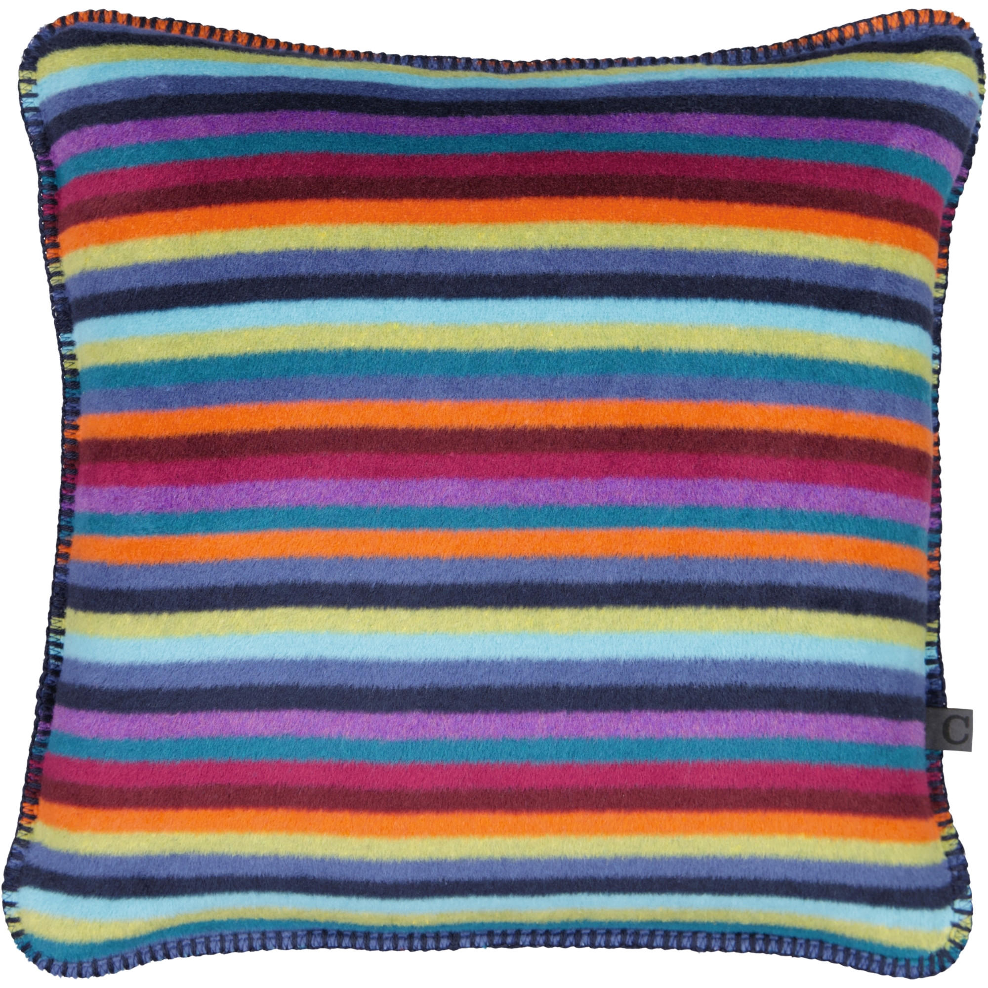 KISSENHÜLLEN LIFESTYLE STREIFEN 70480 MULTICOLOR DUNKEL - 84 - Multicolor/Dunkelblau, Textil (50/50cm) - Cawoe