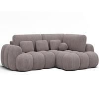 ECKSOFA COZION L-Form mit Schlaffunktion & Bettkasten – Modernes 3-Sitzer Sofa, HR-Kaltschaum, Wellenfederung, 267 × 165 cm - Hellgrau/Schwarz, Kunststoff (267/165cm) - Wohnideebilder