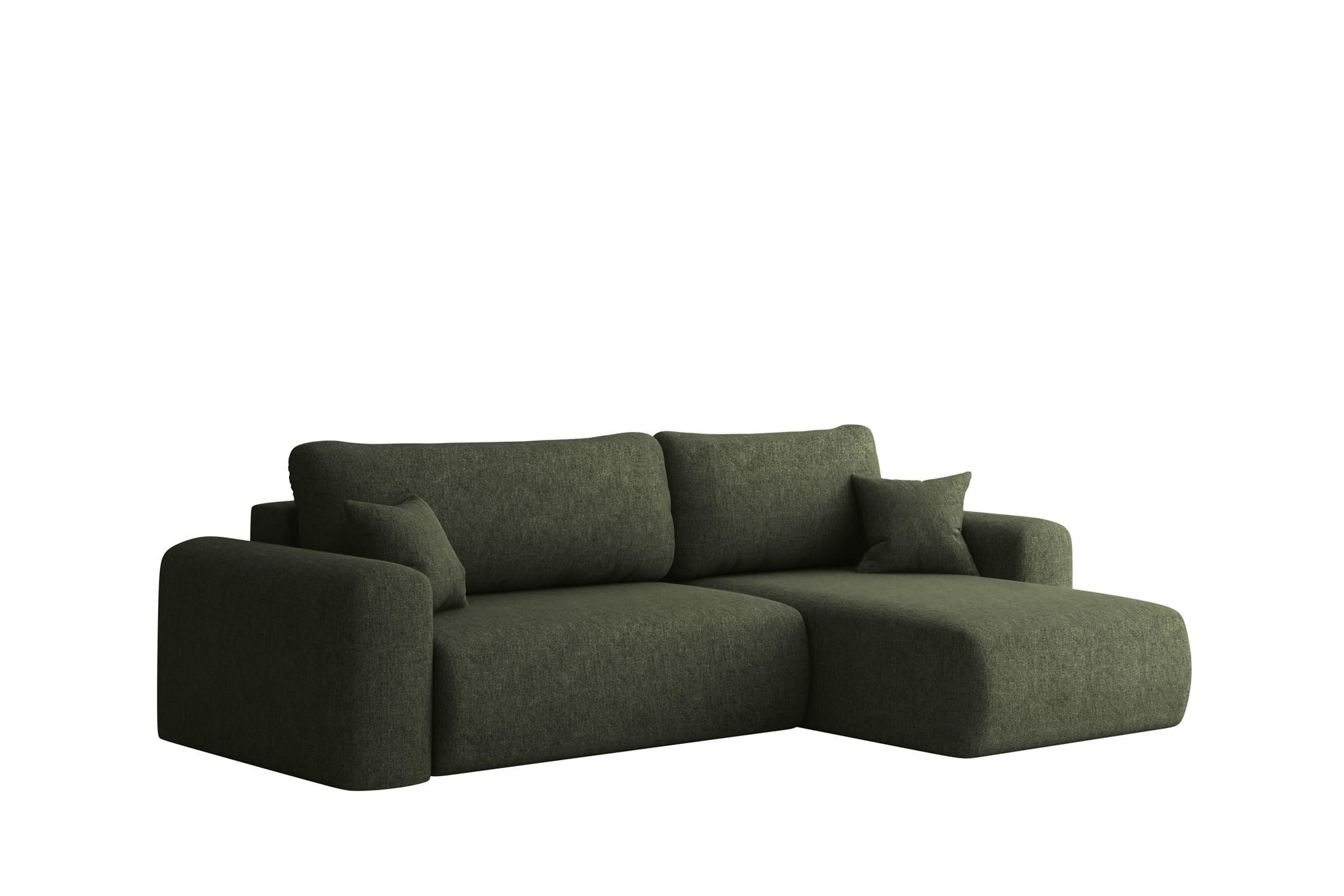 ECKSOFA Flora In Verita - Grün, Holzwerkstoff/Textil (272/145cm) - Fun Möbel