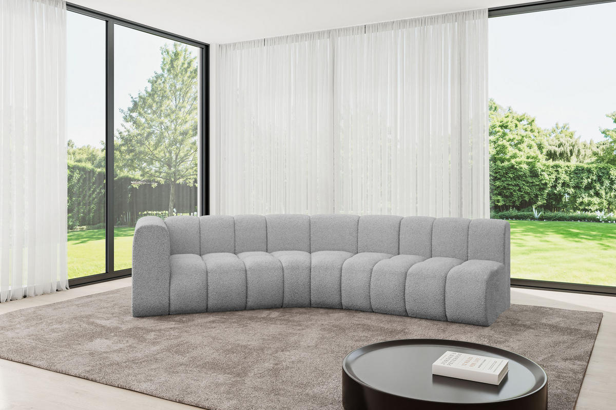 ECKSOFA modulares Sofa Karex-L1 - 308x194x70 cm Hellgrau - Hellgrau, Holzwerkstoff/Textil (308/194cm) - ALTDECOR