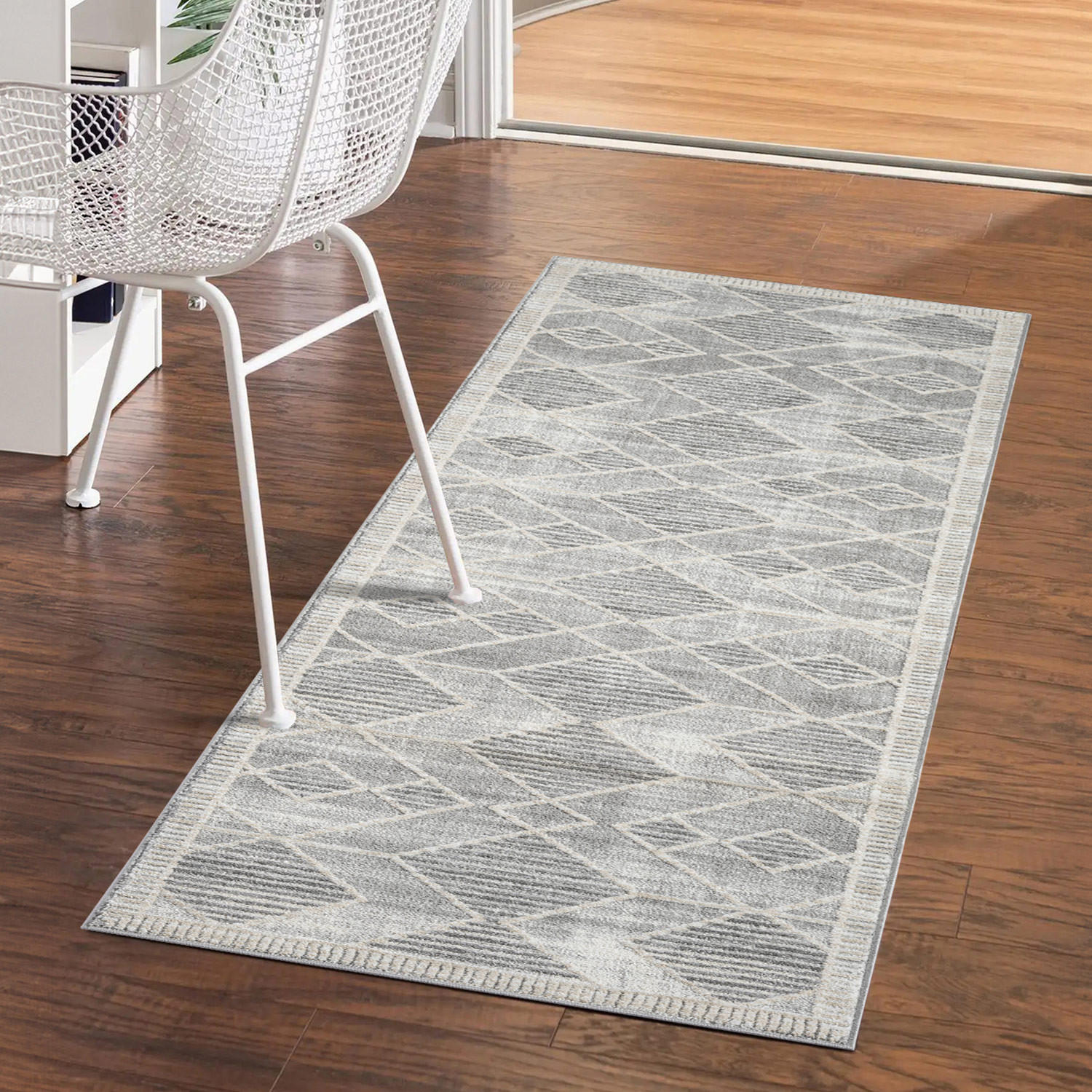 KURZFLOR-TEPPICH Flair 178 Grau 80x300 cm - Grau, Textil (80/300cm) - carpet city