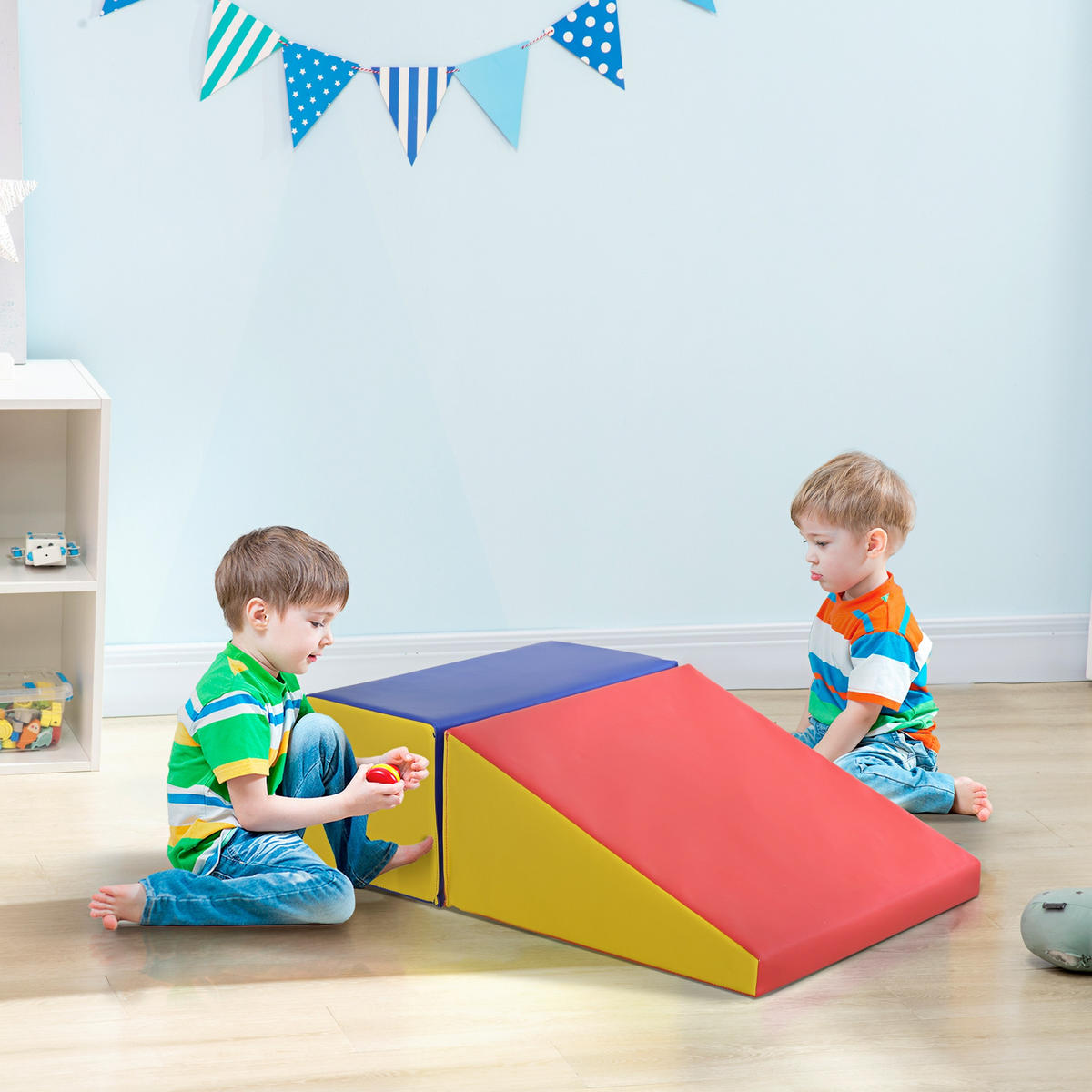 BAUSTEINE DE-18202 2 XL-Krabbelblöcke, Kletterspielzeug Bunt - Multicolor, Kunststoff (50/50cm) - ComfortXL
