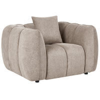 SESSEL Stoff Taupe Ness - Taupe, Textil (114/69/89cm) - Beliani