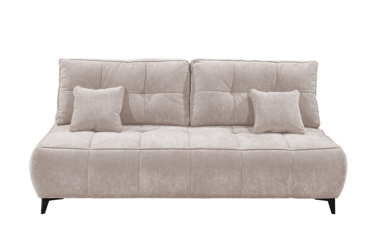 SCHLAFSOFA mit Bettkasten und Schlaffunktion - Silberfarben/Schwarz, Kunststoff/Textil (215/96/106cm) - ed exciting design