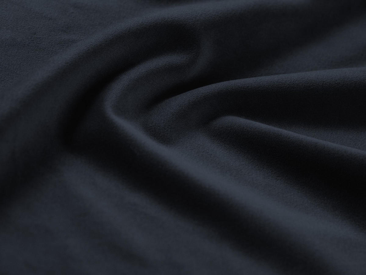 BETT mit Bettkasten und Kopfteil Colonel aus Samt dunkelblau 200x200cm - Dunkelblau, Textil (200/200cm) - Cosmopolitan Design