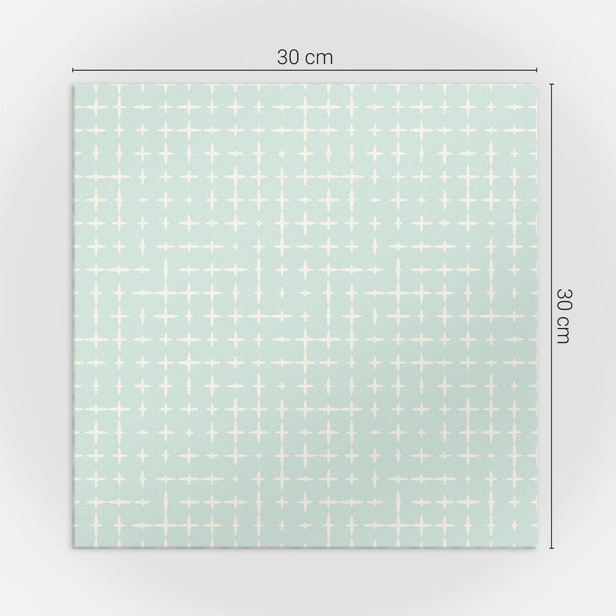 WANDPANEEL 9 Stück 30x30 cm selbstklebend Trevanis - Mintgrün, Kunststoff (30/1.6/30cm) - Wallfluent