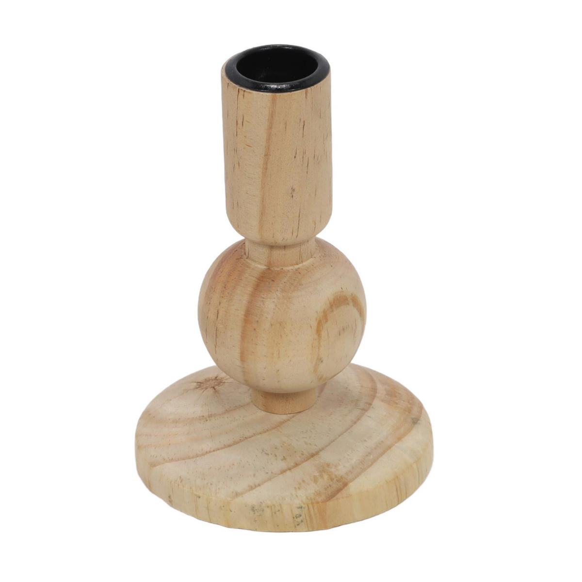 KERZENSTÄNDER aus Holz 9,5/9,5/12,8 cm - Beige, Holz (9.5/12.8/9.5cm) - Home Styling Collection