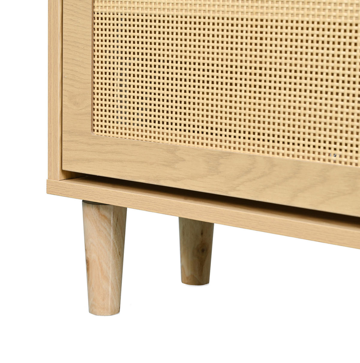 SCHUHSCHRANK aus Spanplatte 100x25x90cm in Eichefarben mit 4 Klappschubladen - Eichefarben, Holzwerkstoff (100/90/25cm) - Modfu