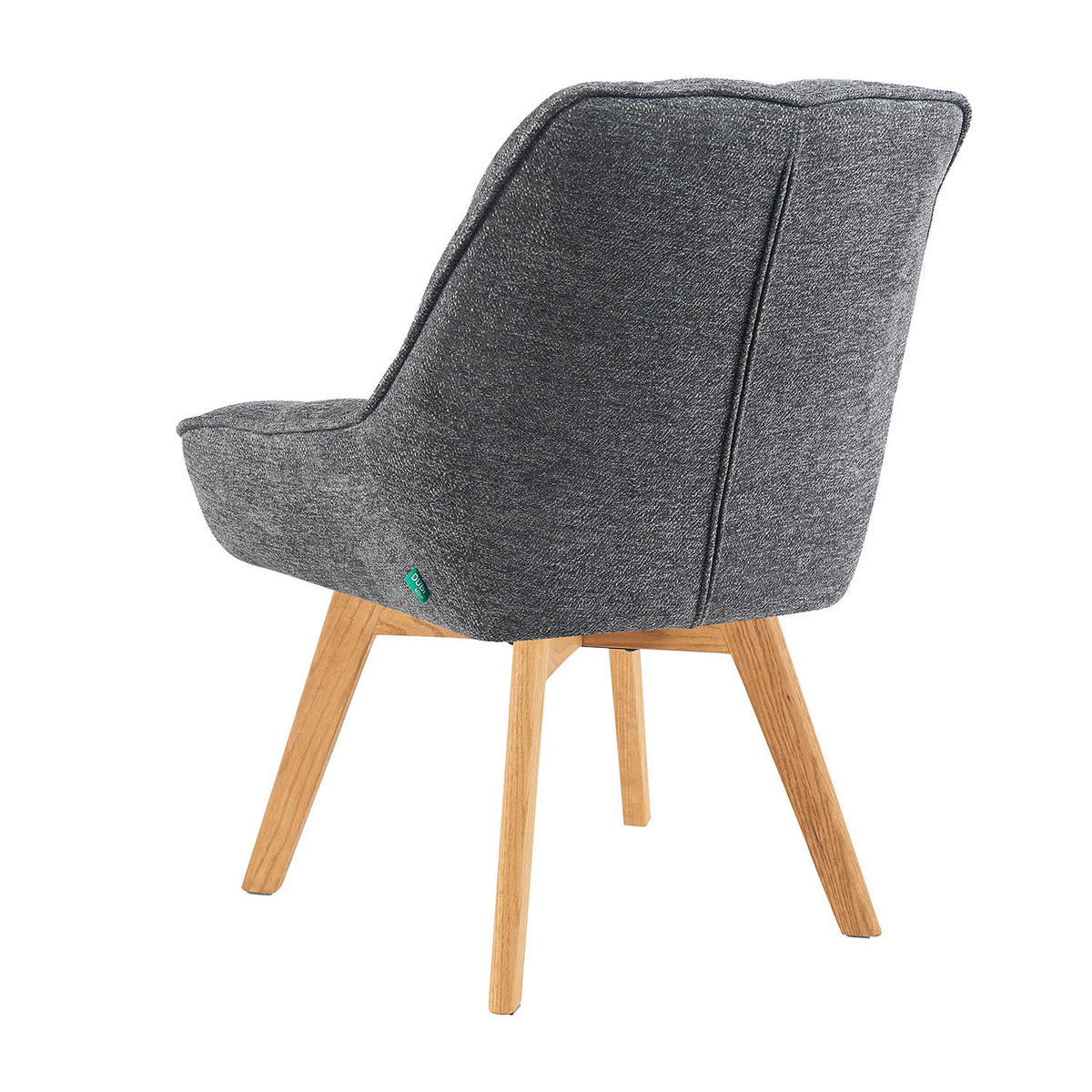 DREHSTUHL Mika-Oskar - Honigeiche/Grau, Eichenholz/Holz (60/88/68cm) - DUBI Möbel