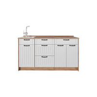 KUCHYNSKÝ BLOK Fame-Line, Biely vidiecky dom/Dub Goldkraft, 150 cm, AP Oak - biela/dub medový, kompozitné drevo (150/82/60cm) - Vicco