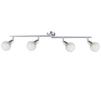 LED DECKENLEUCHTE CICER Silber Geflecht - Silberfarben, Glas (80/9/22cm) - Globo Lighting