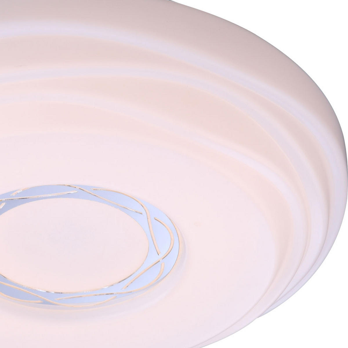 LED DECKENLEUCHTE Metall Weiß MALIK - Weiß, Metall (34/34/9cm) - Globo Lighting