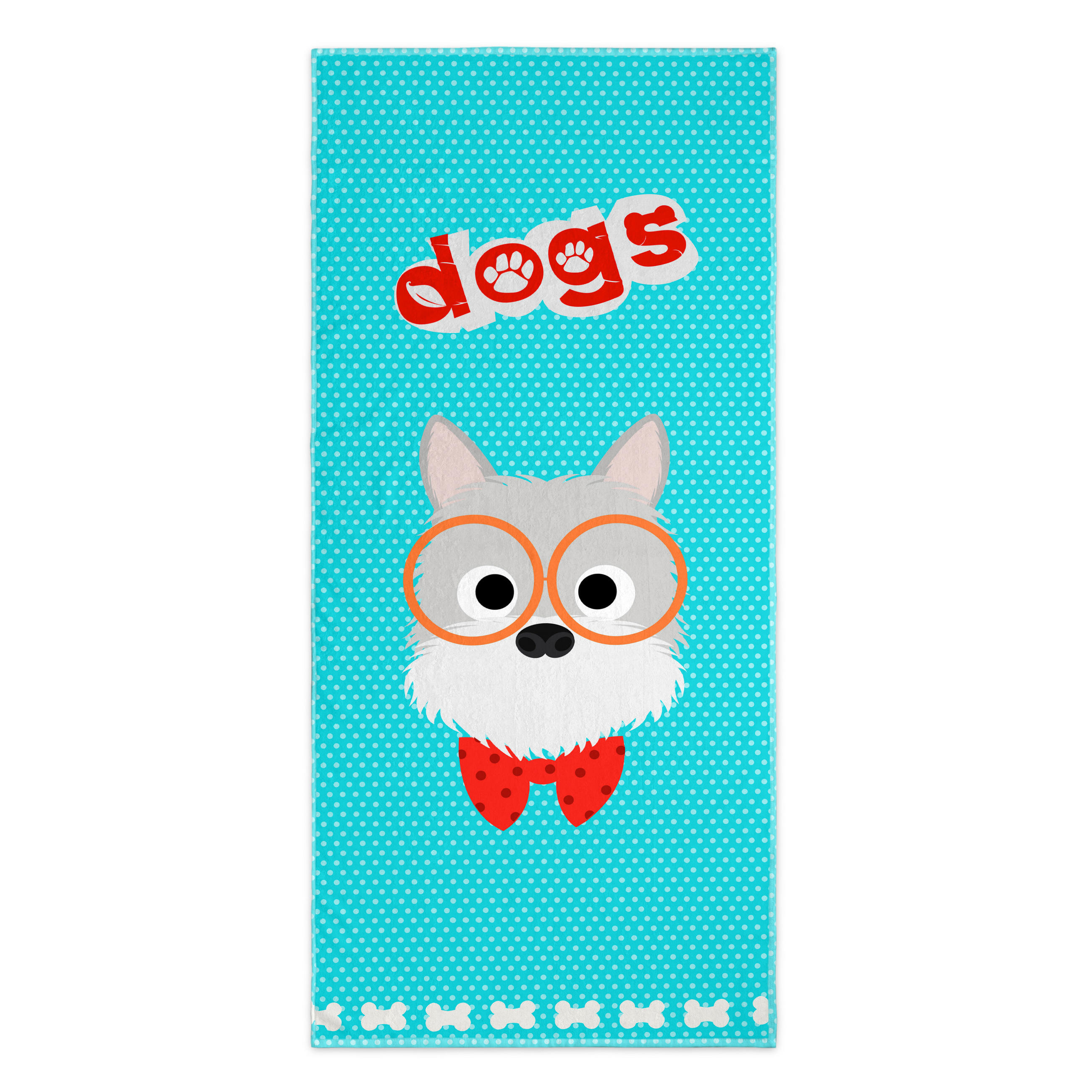 HANDTUCH dogs 70x150 cm mehrfarbig - Multicolor, Textil (70/150cm) - Happy Friday