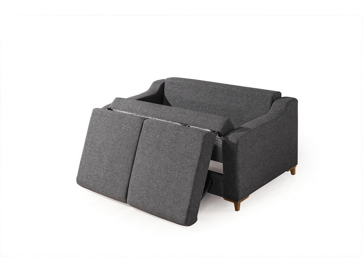 SOFA Transforma 2-Sitzer Webstoff Anthrazit - Anthrazit, Holz/Textil (170/80/100cm) - Villa Möbel
