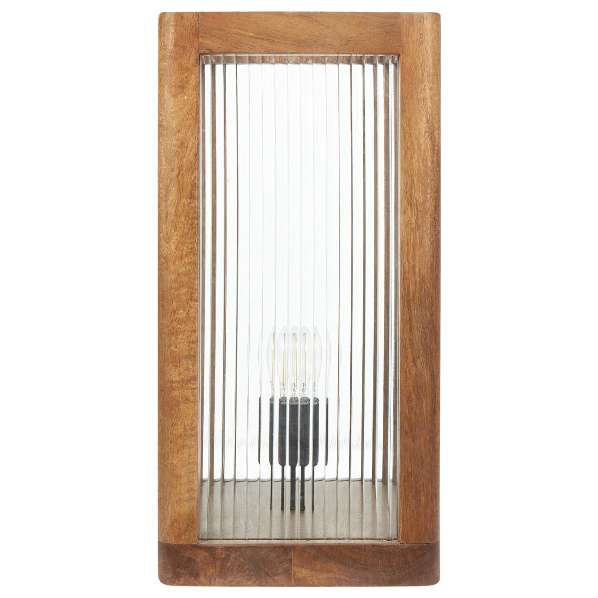TISCHLAMPE Kolidam 25/25/50 cm - Hellbraun, Holz (25/25/50cm) - Beliani
