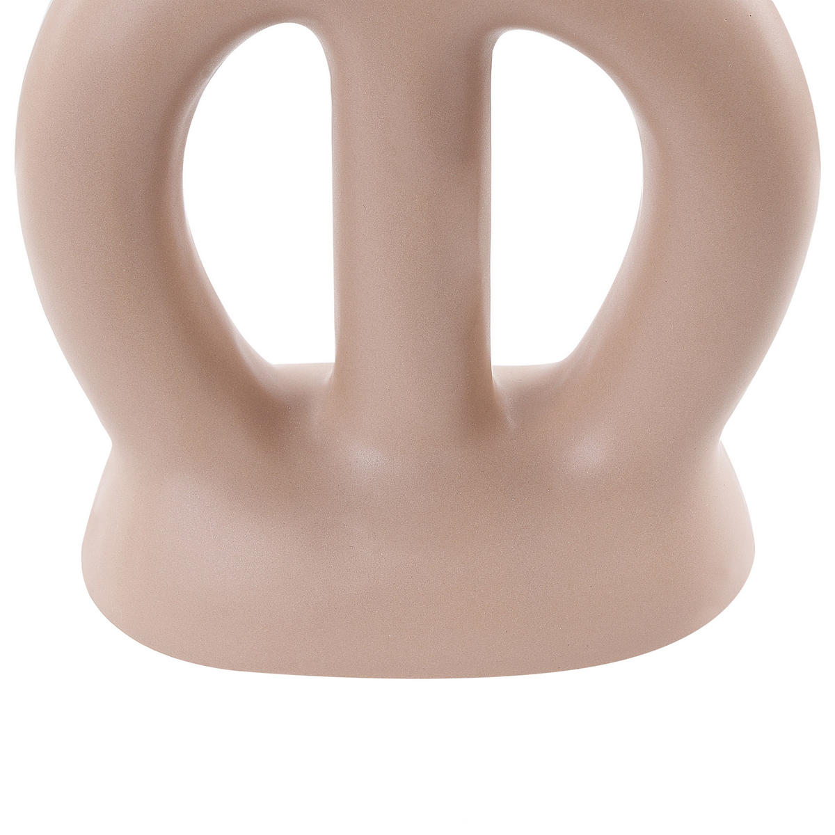BLUMENVASE Porzellan beige Kozani - Beige, Keramik (28cm) - Beliani