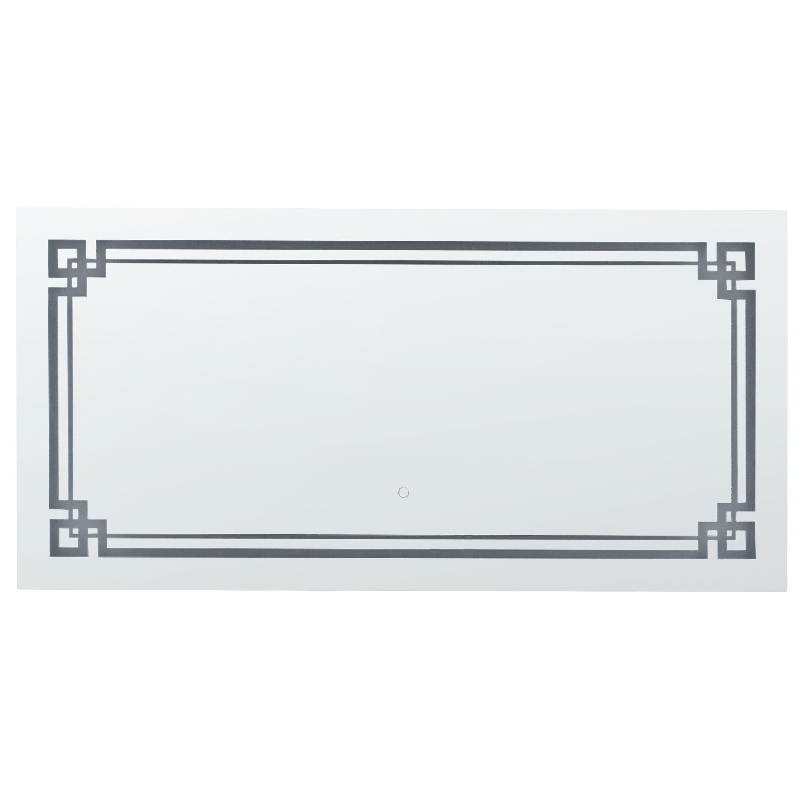 BADSPIEGEL mit LED-Beleuchtung rechteckig 120/60 cm Avranches - Silberfarben, Glas (120/60/4cm) - Beliani