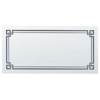 BADSPIEGEL mit LED-Beleuchtung rechteckig 120/60 cm Avranches - Silberfarben, Glas (120/60/4cm) - Beliani