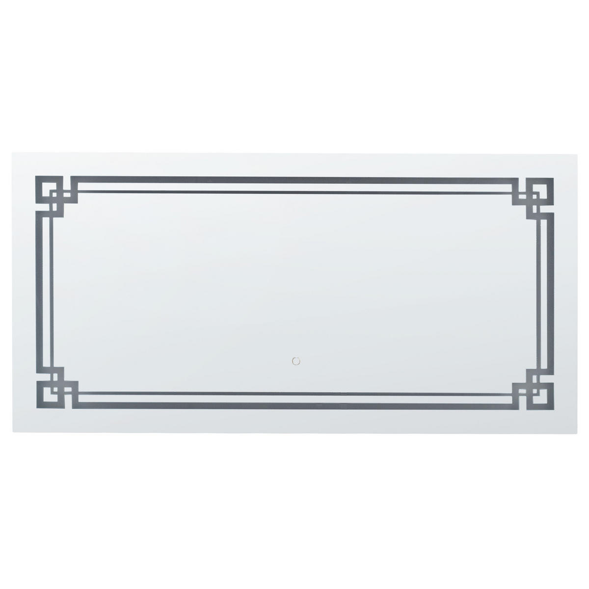 BADSPIEGEL mit LED-Beleuchtung rechteckig 120/60 cm Avranches - Silberfarben, Glas (120/60/4cm) - Beliani