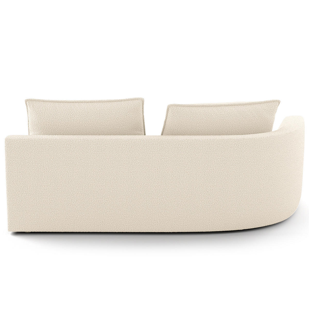 OTTOMANE - modular - Creme/Schwarz, Kunststoff/Textil (196/82/146cm) - home24