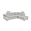 ECKSOFA mit Schlaffunktion und Bettkasten - Silberfarben, Kunststoff/Textil (217/283cm) - ed exciting design