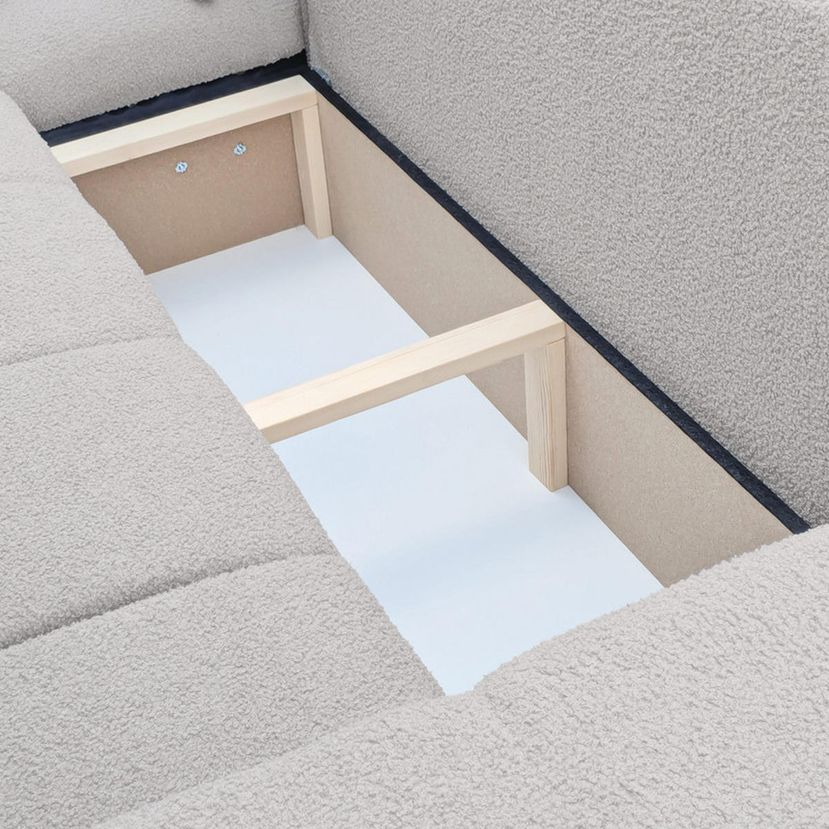 ECKSOFA OFI mit Schlaffunktion und Bettkasten Grau - Grau, Holzwerkstoff/Kunststoff (278/145cm) - Idohome