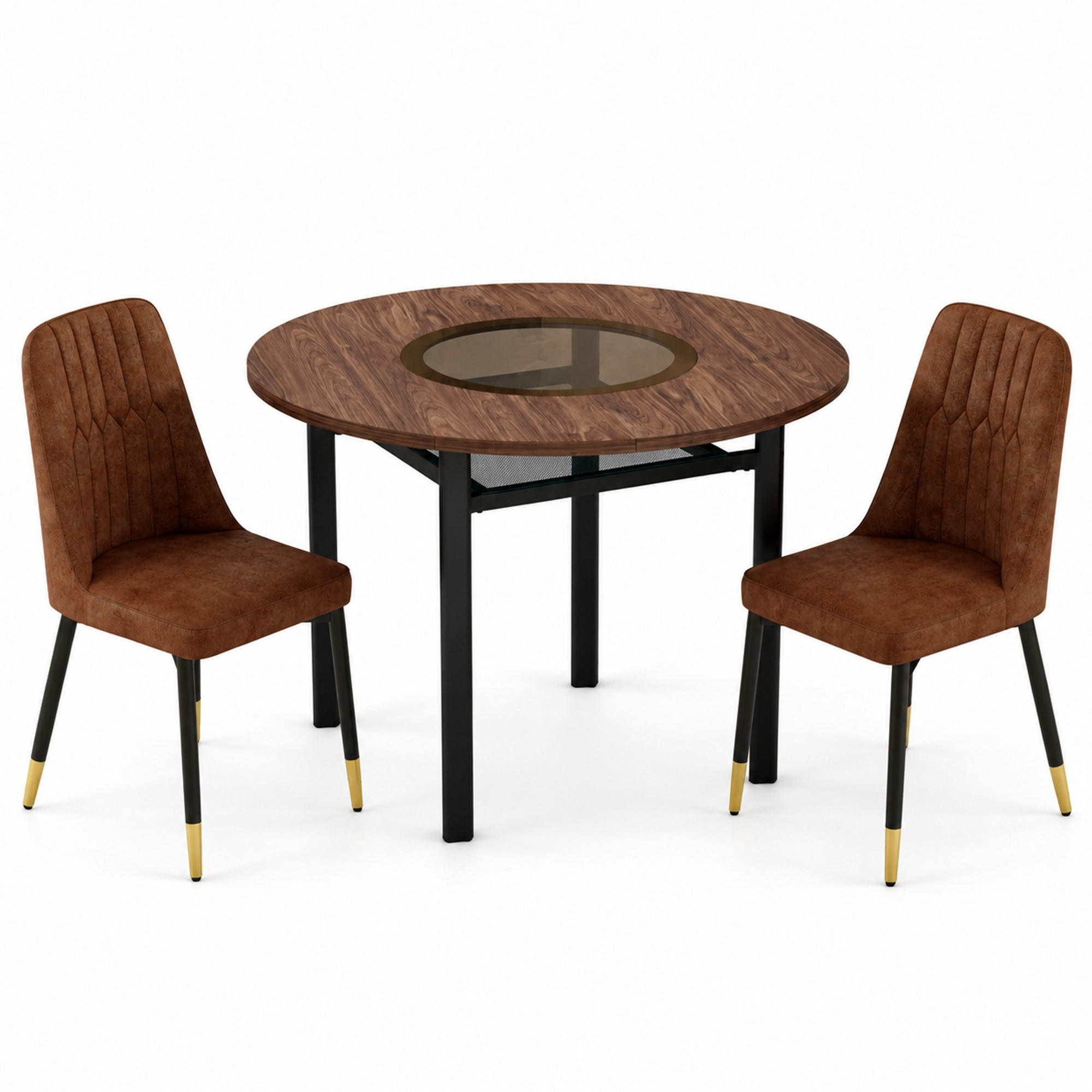 Meubliv Esstisch-Set Braun 100x76x100 cm