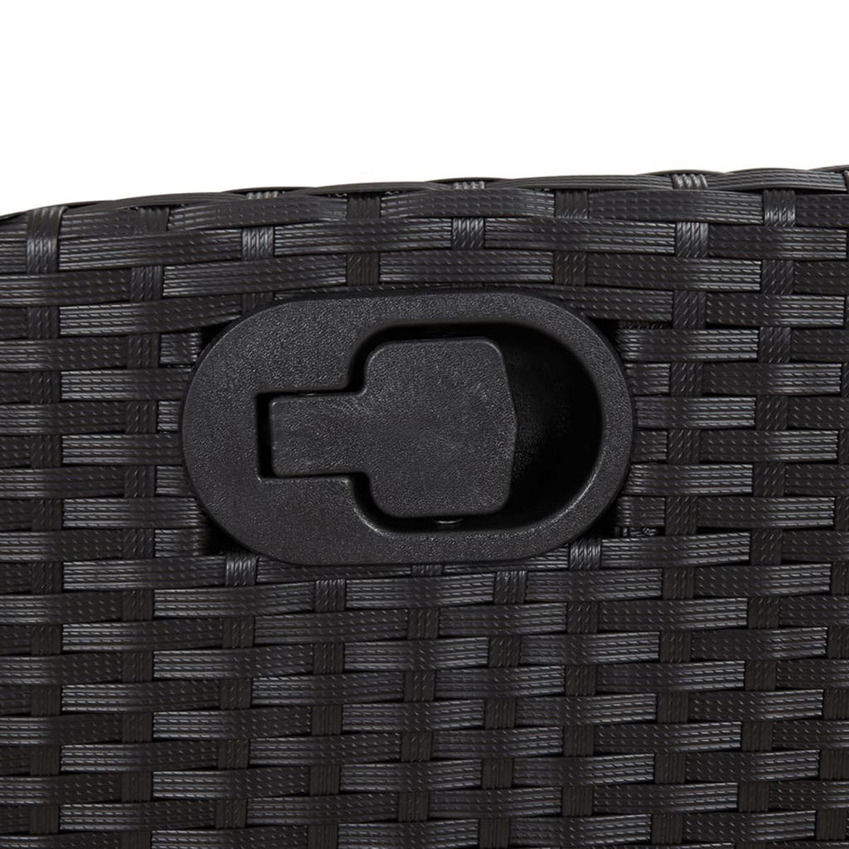 GARTEN-ESSGRUPPE 9Er Set Mit Kissen Schwarz Poly Rattan - Schwarz, Kunststoff - vidaXL