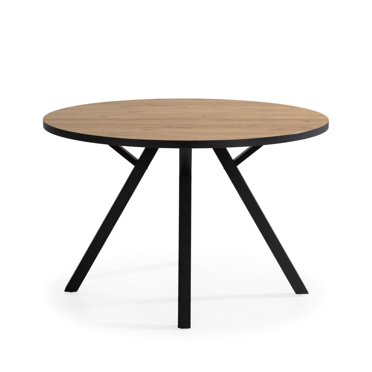 TISCH mit schwarzen metallbeinen - beni 120/120/77 cm - Braun, Keramik (120/120/77cm) - Calicosy