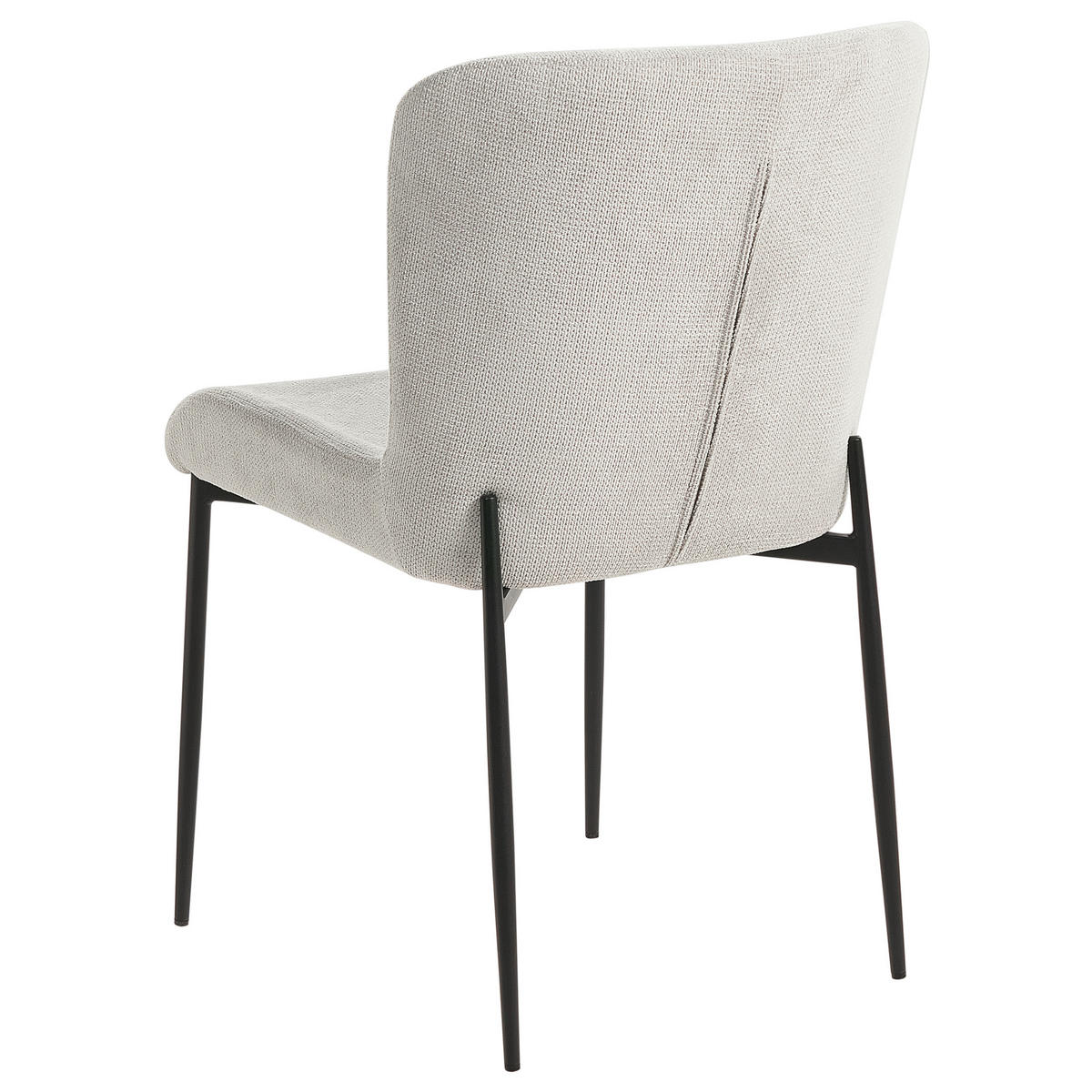 ESSZIMMERSTUHL 2er-Set Polsterbezug Grau Ada - Grau, Textil/Metall (49/82/48cm) - Beliani