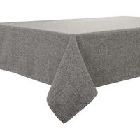 TISCHDECKE Grau 90 x 90 cm wasserabweisend Leinenoptik - Grau, Textil (90/90/1.5cm)