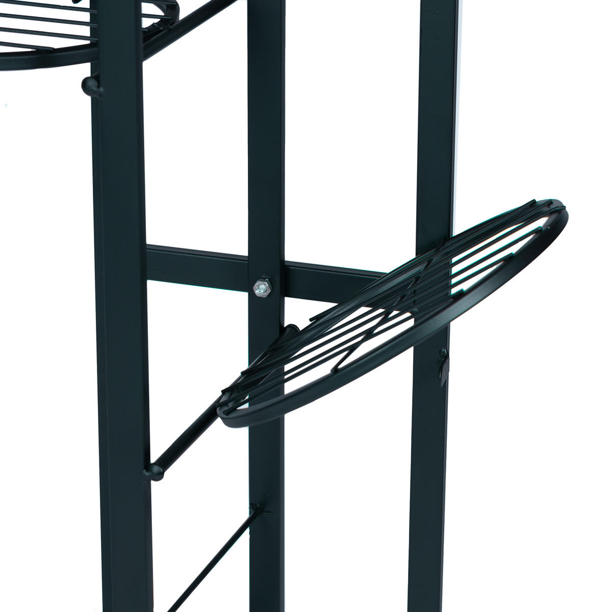 BLUMENSTÄNDER VERTA Schwarz - Schwarz, Metall (23.5/47/106cm) - Mat-Haus