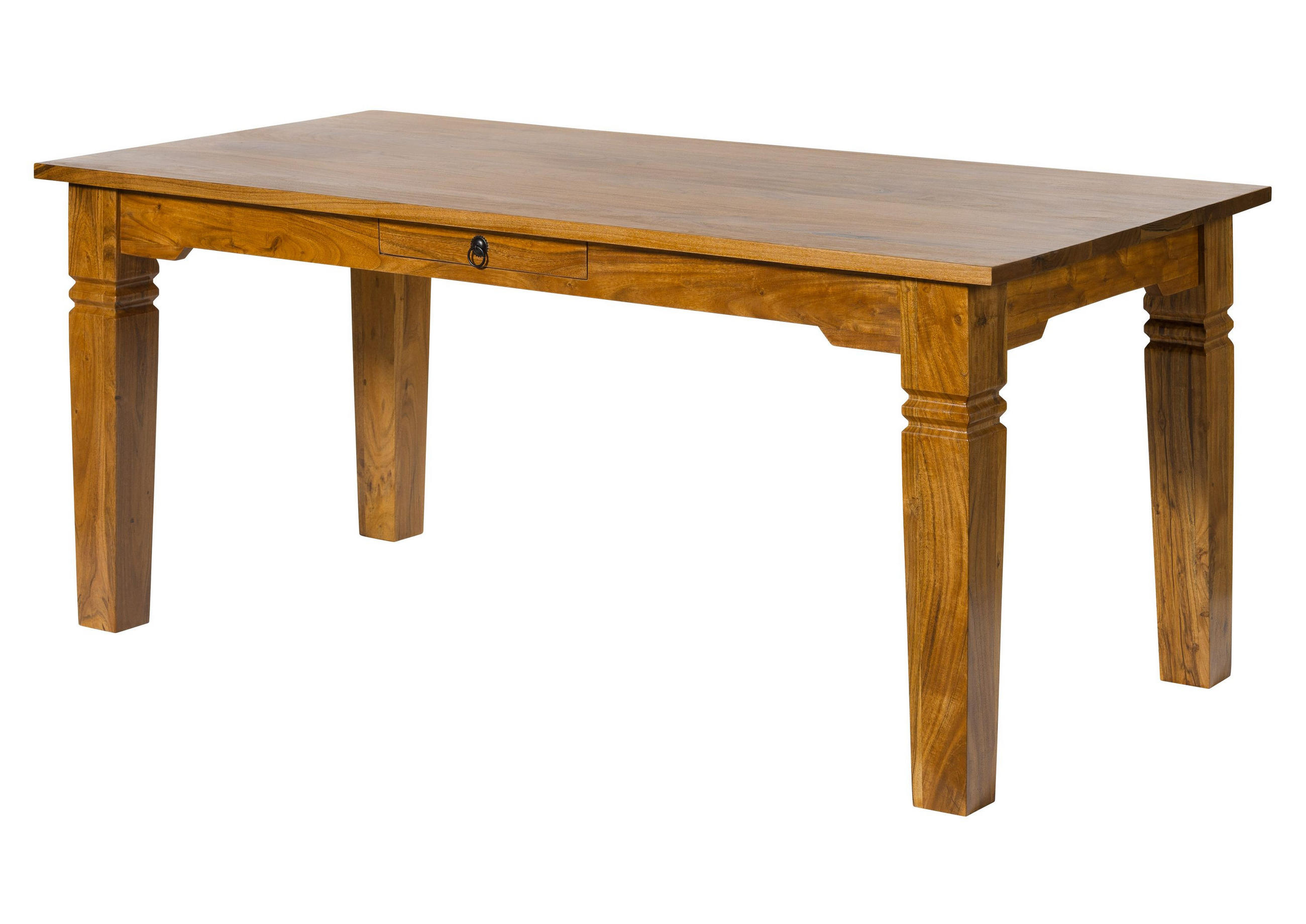 ESSTISCH Akazie 140x90x76 honig lackiert OXFORD #0602 - Braun, Holz (140/90/76cm) - Massivmoebel24