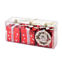 CHRISTBAUMKUGEL Santa Lila 3er Set Rot 5x5x5 cm Kunststoff - Rot, Kunststoff (5/5/5cm) - Mondex