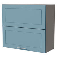 KLAPPHÄNGESCHRANK Bari W8B/80-AV Grau / RAL 5024 pastellblau 80 / 32,5 / 72cm - Blau/Grau, Holz/Holzwerkstoff (80/72/32.5cm) - Feldmann-Wohnen