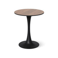 ESSTISCH Carl, Nussbaum/Schwarz, 60 x 60 cm - Walnussfarben/Schwarz, Holzwerkstoff (60/60/73cm) - Vicco