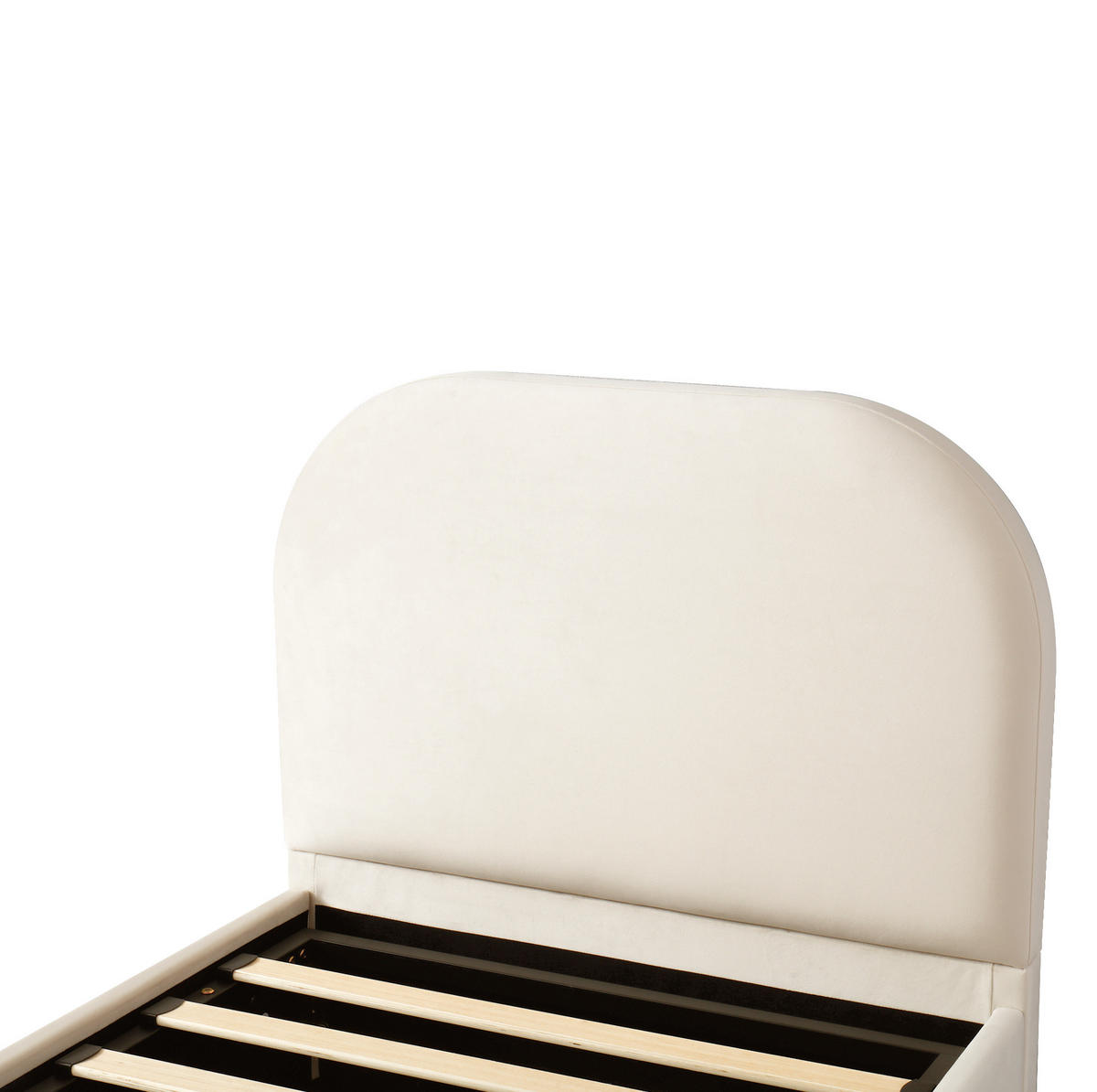 KINDERBETT 90/200 cm aus Samt mit hydraulischem Stauraum Beige - Beige, Textil (90/200cm) - Modenvie