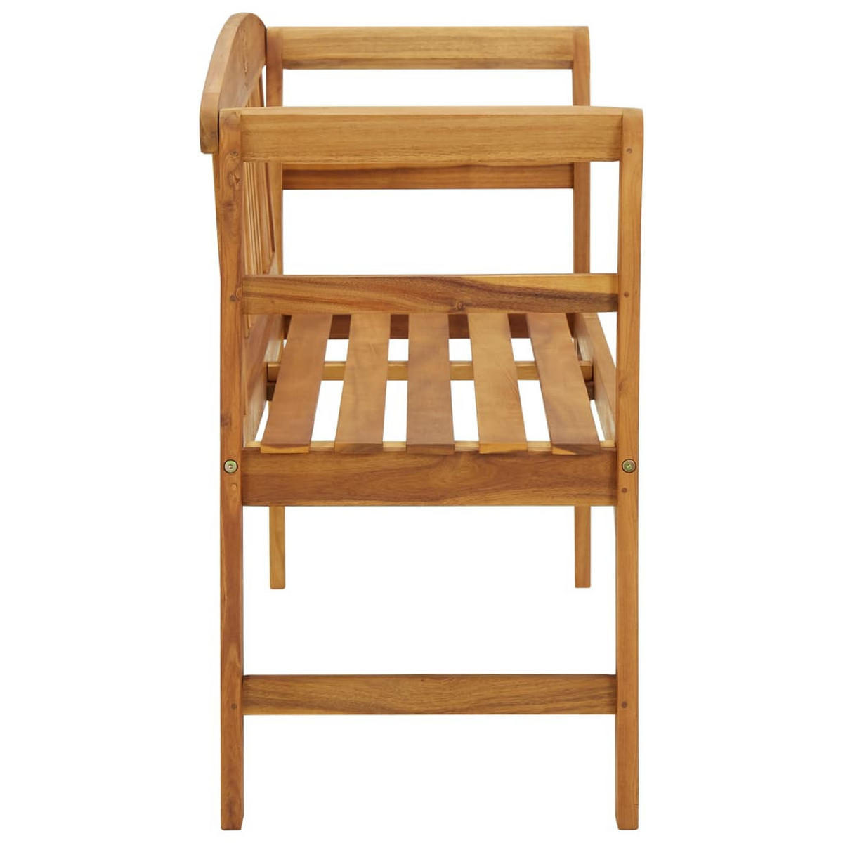 GARTENBANK mit Armlehnen, 114/46/82 cm, aus Massivholz Akazie - Braun, Holz (114/82/46cm) - vidaXL