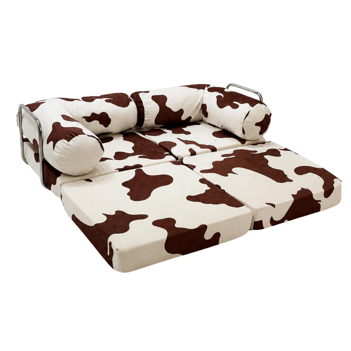 MODULARES Kindersofa Kuh – weiches Spielsofa zum Spielen und Entspannen - Braun, Textil (142/25/71cm) - Bees & Blooms