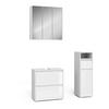 BADMÖBEL-SET Majest Weiß Hochglanz 3 Teile - Weiß Hochglanz, Holzwerkstoff (60/62/30cm) - Vicco