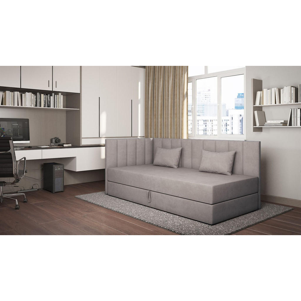Thumbnail - Fun Möbel Sofa, Grau, Textil, 207x90x97 cm, Wohnzimmer, Sofas & Couches, Schlafsofas