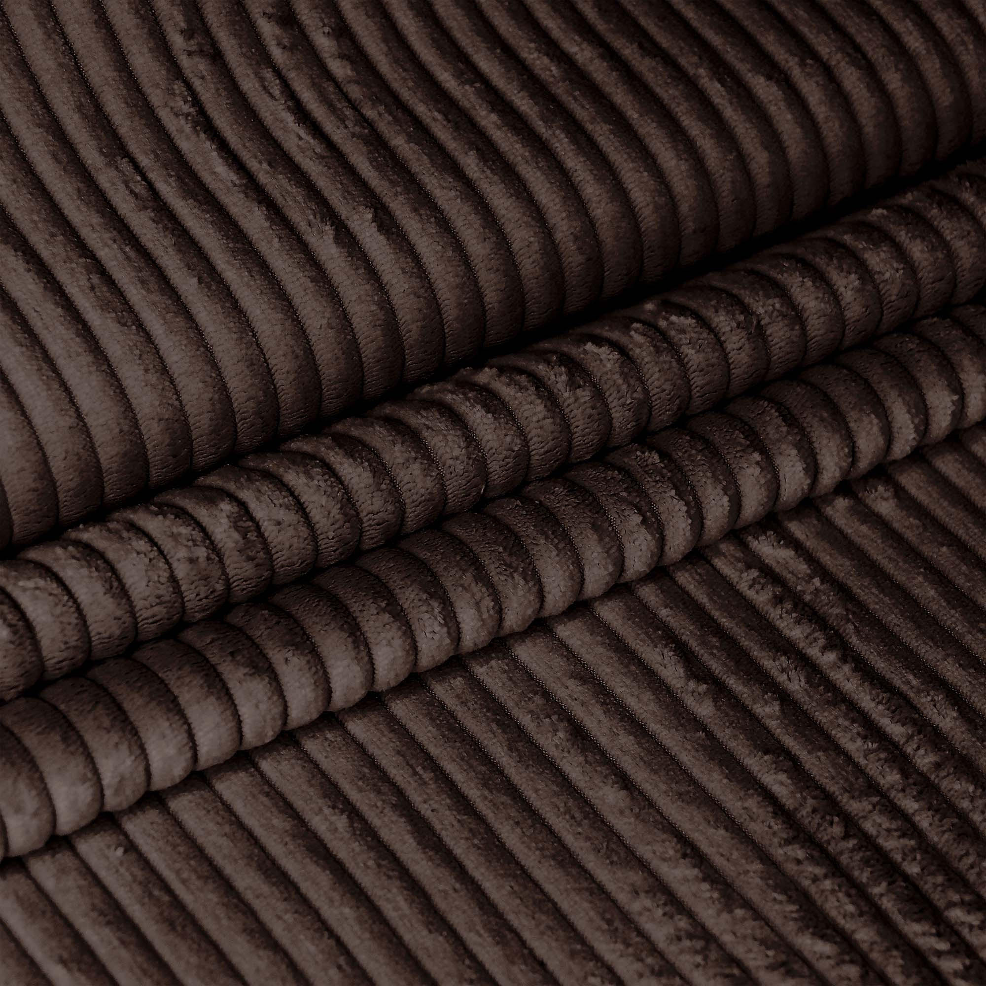 SITZSACK PARADISE MIT FUßSTÜTZE Kordsamt 2-tlg Dark Chocolate S - Dunkelbraun/Braun, Textil (70/70/70cm) - Dreamroots