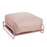 GARTENHOCKER mit Gestell, puderrosa - Pink, Textil (97/42/97cm) - Oviala