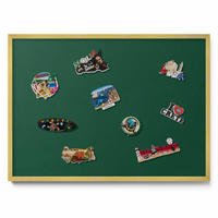 MAGNETTAFEL 70x50 cm Goldener Rahmen Dunkelgrün - Dunkelgrün, Metall (70/50/0.4cm) - TULUP