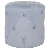 POUF Corolla 40/40/40 cm - Grau, Textil (40/40/40cm) - Beliani